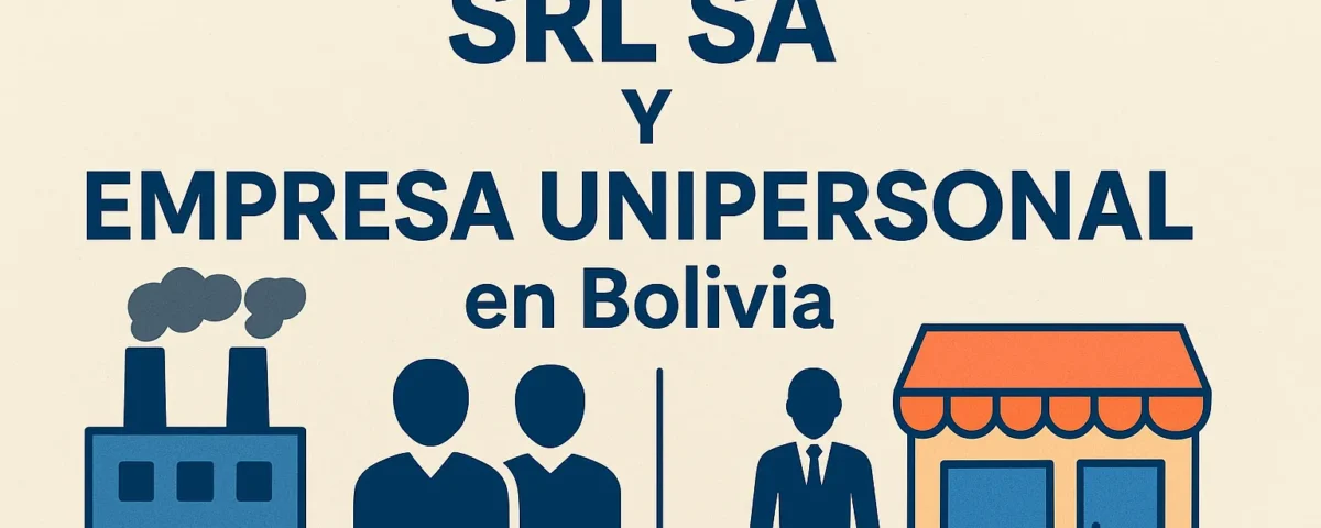 Diferencias entre SRL SA y empresa unipersonal en Bolivia