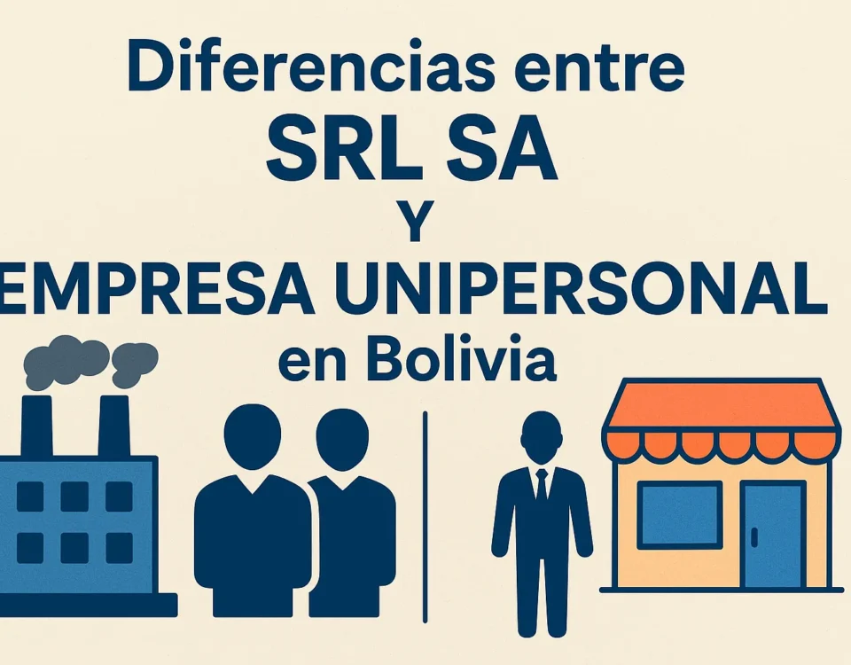 Diferencias entre SRL SA y empresa unipersonal en Bolivia