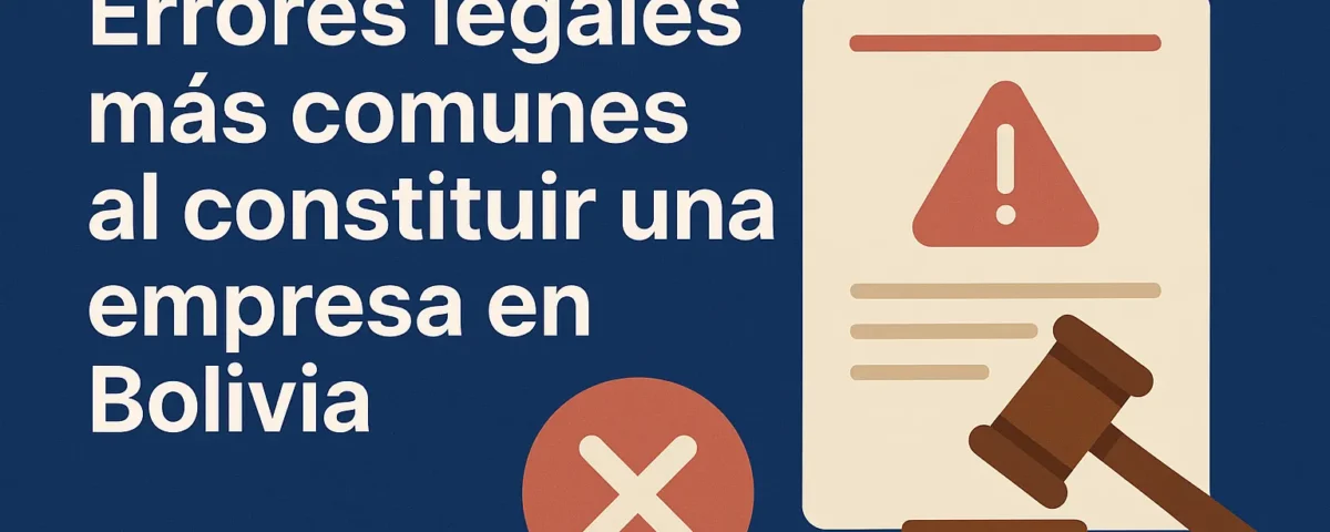 Errores legales más comunes al constituir una empresa en Bolivia